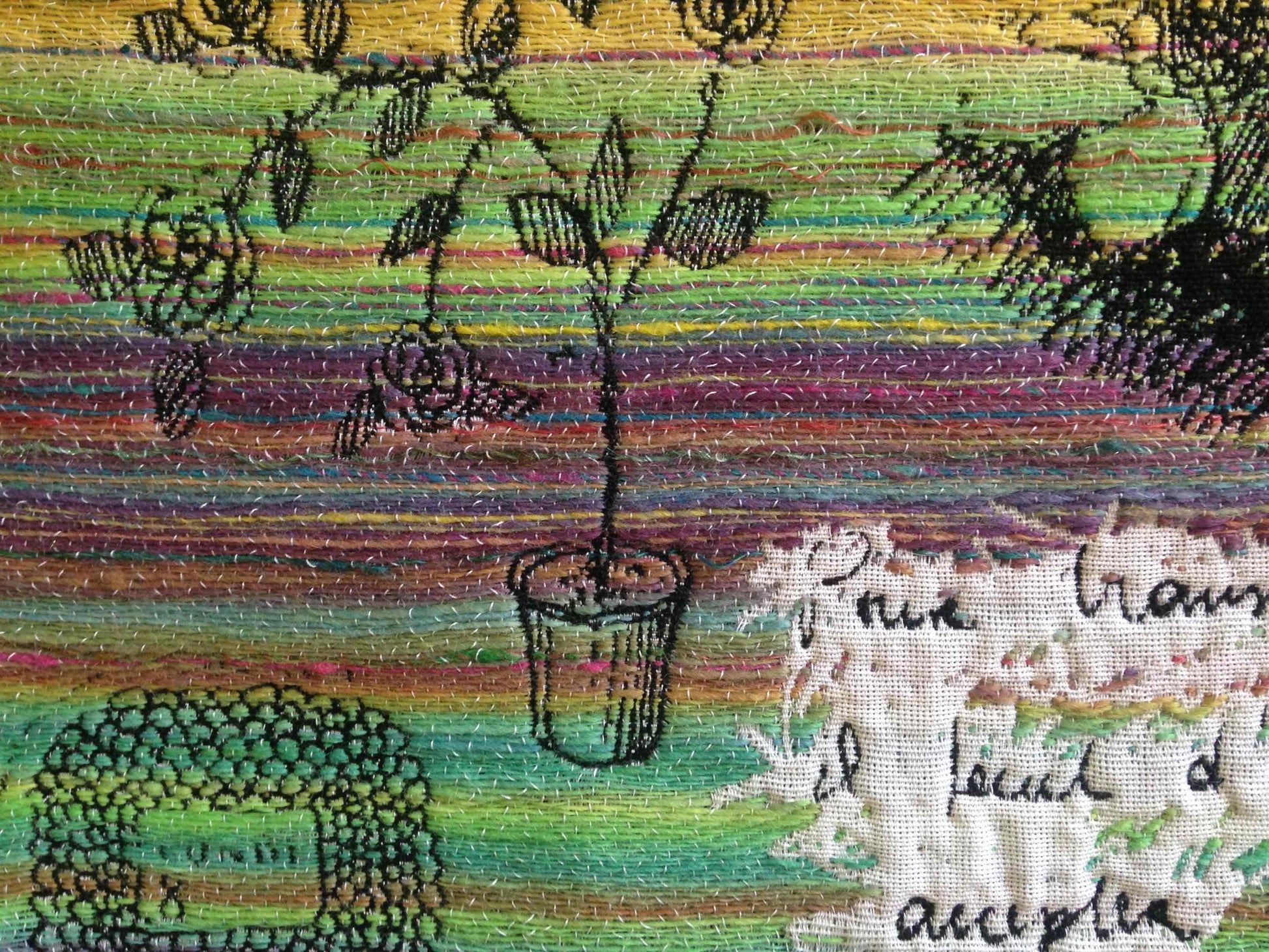 Carnet d'études (Study Notebook) - Jacquard Tapestry Triptych