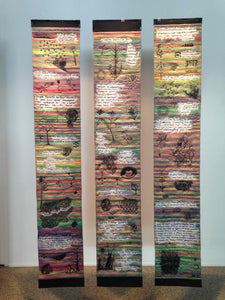 Carnet d'études - Murale Jacquard tissée à la main (triptyque)