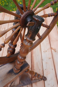 Double Drive Antique Spinning Wheel