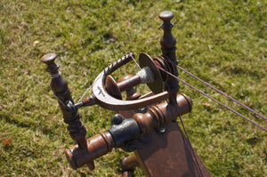 Double-Drive Antique Spinning Wheel