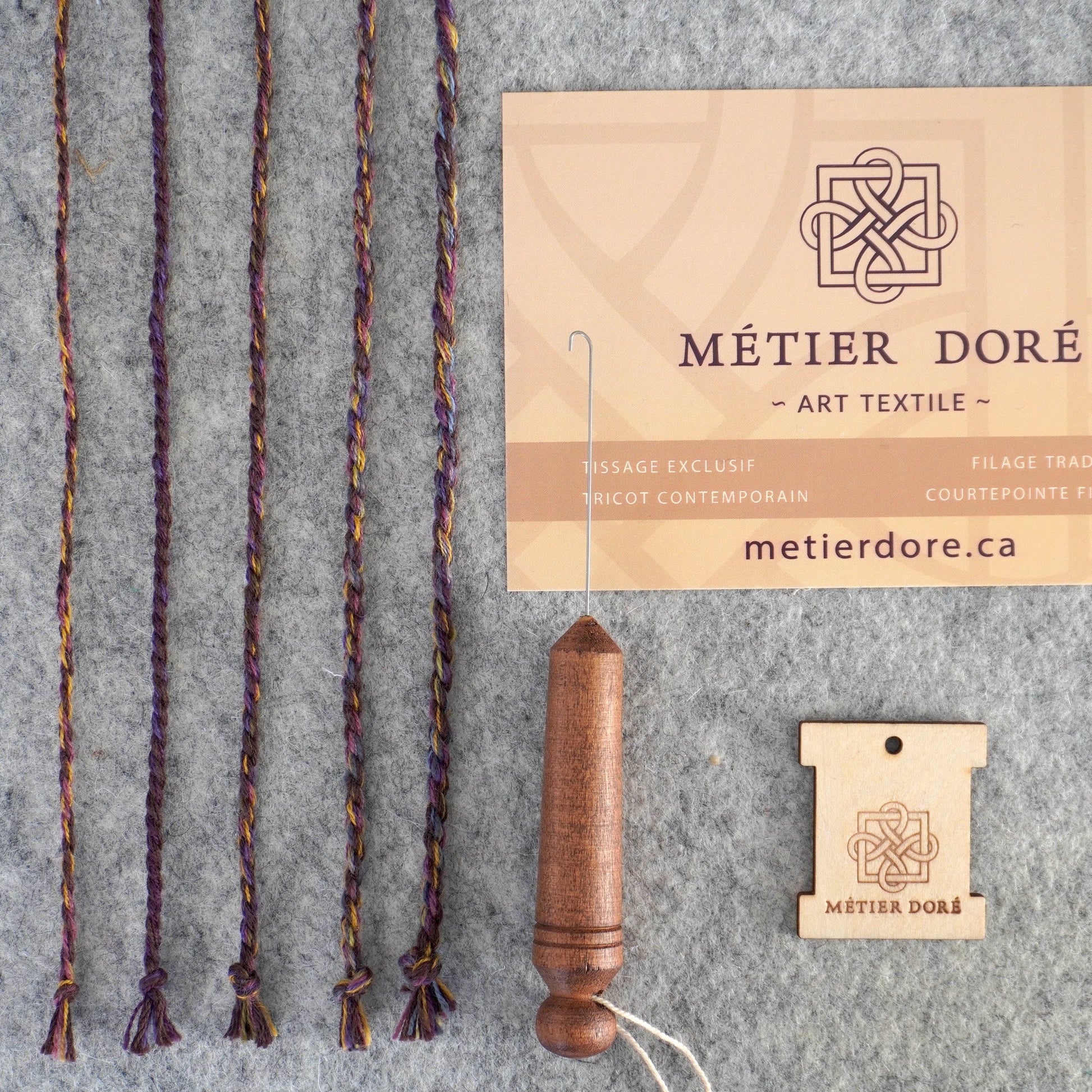 Ensemble d’outils de filage et échantillons de courroies