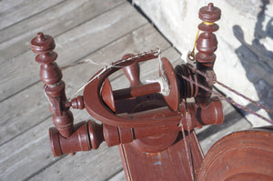 Double-Drive Antique Spinning Wheel