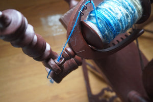 Double-Drive Antique Spinning Wheel