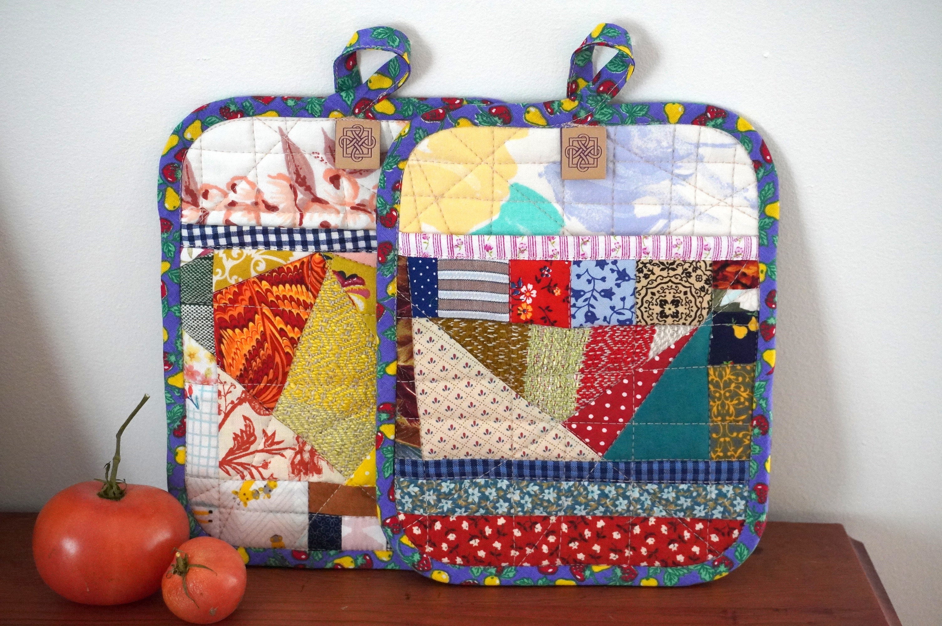 Mitaines à four rapides Bleues