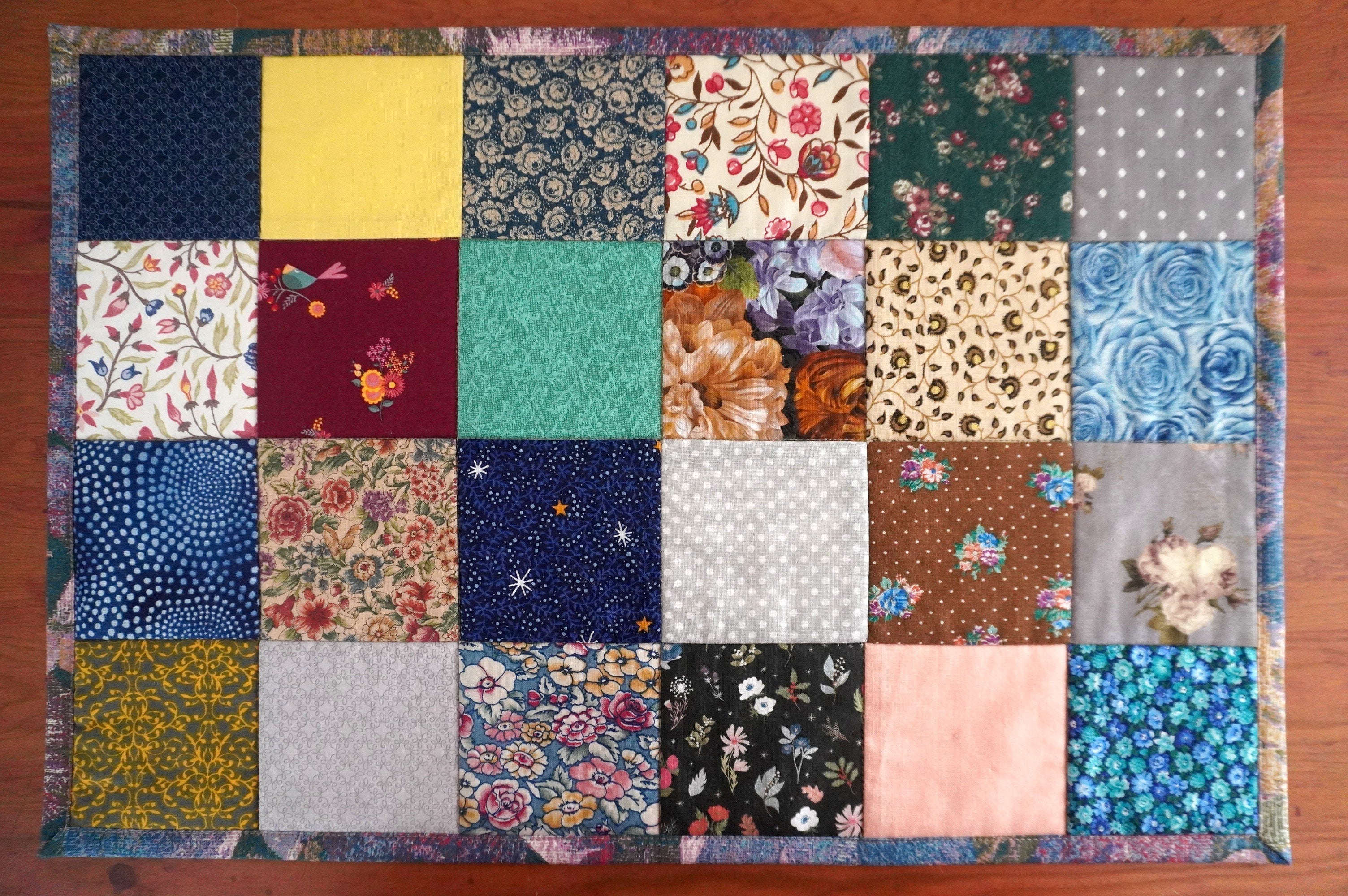 Bleu d'automne - Napperon en courtepointe