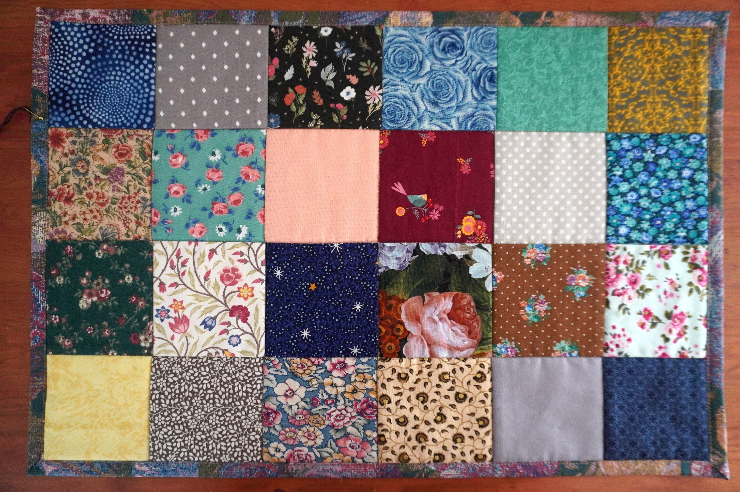 Bleu d'automne - Napperon en courtepointe