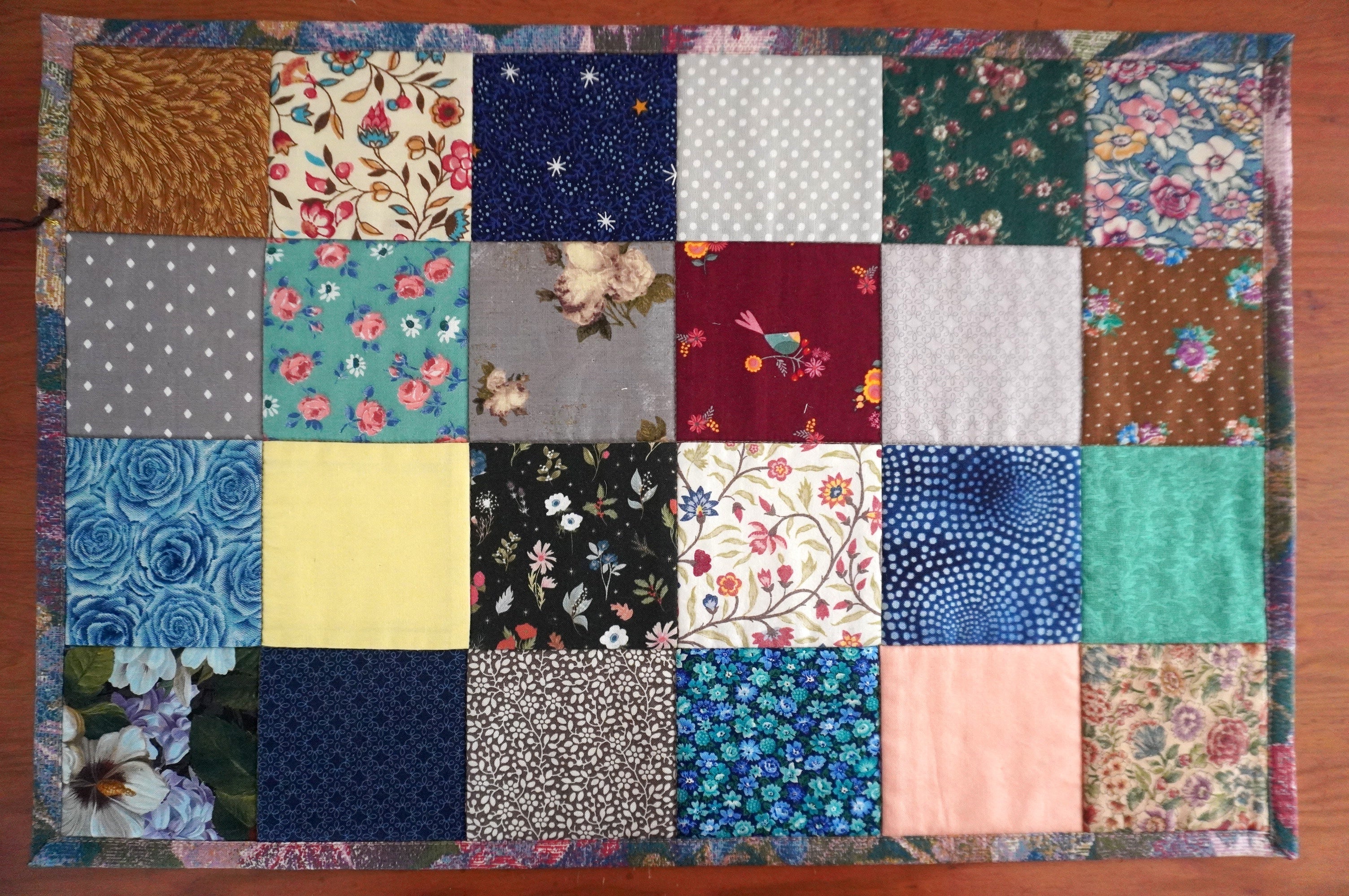 Bleu d'automne - Napperon en courtepointe