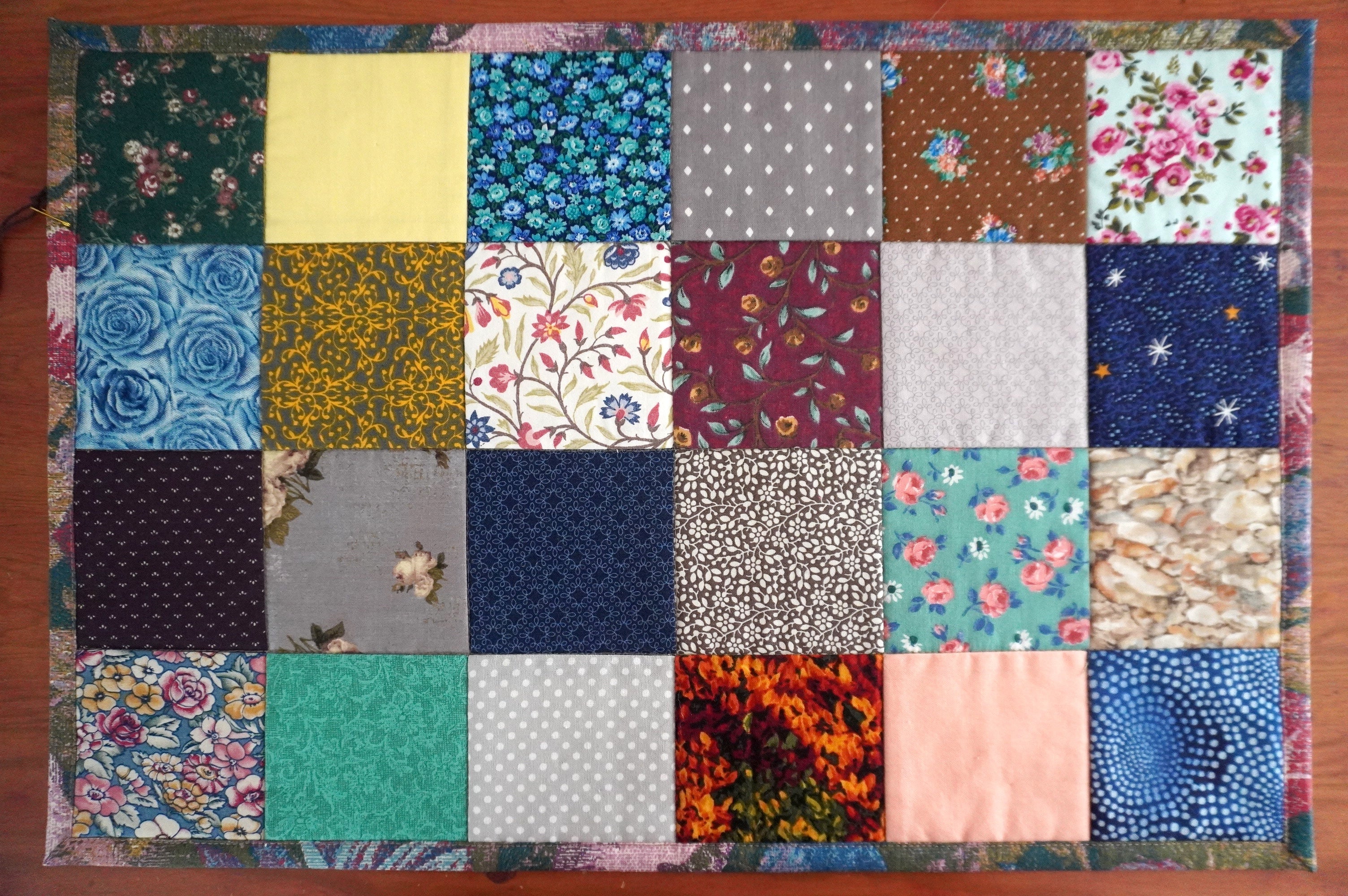 Bleu d'automne - Napperon en courtepointe