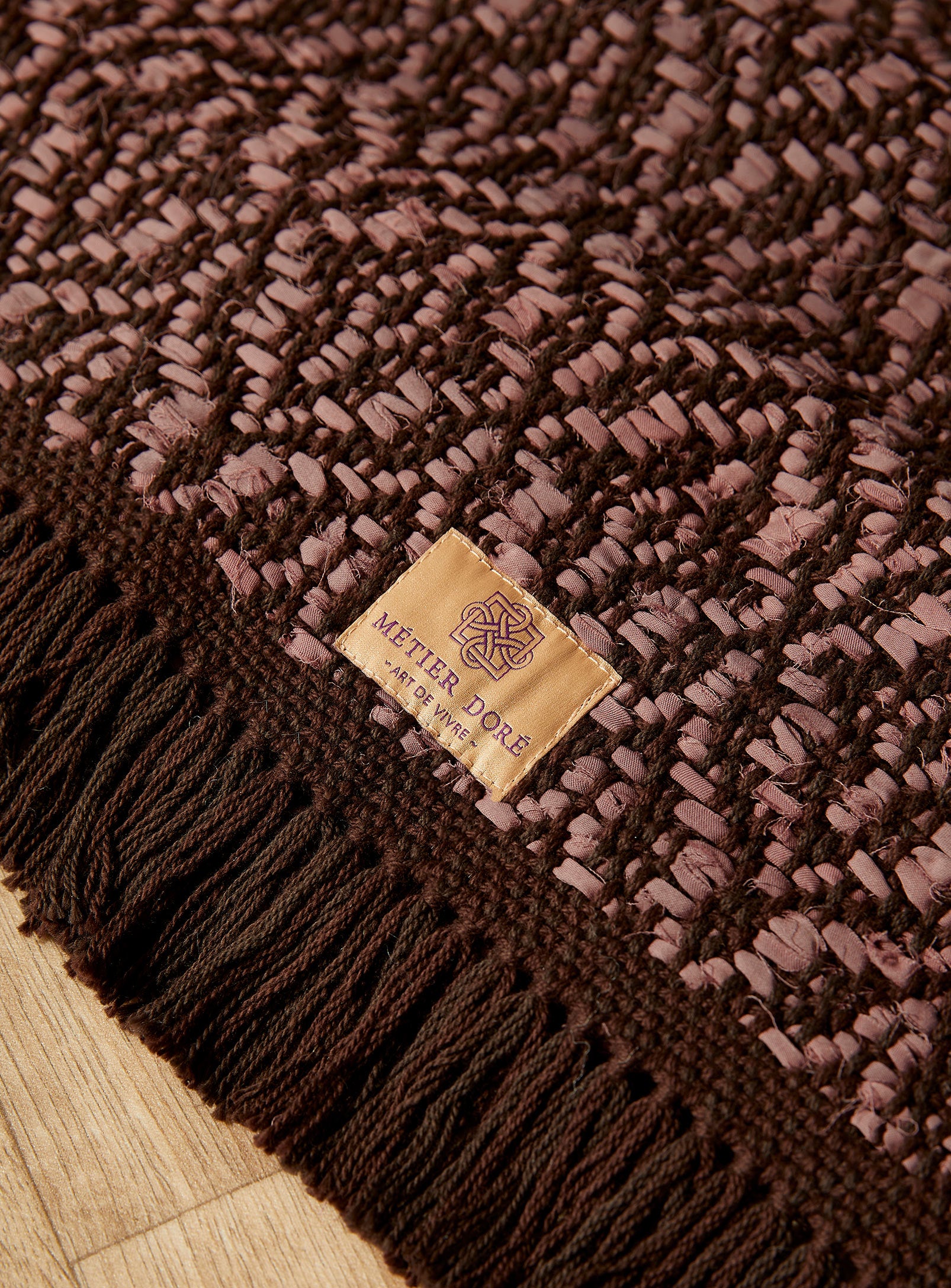 Mushroom Handwoven Upcycled Cotton Rug