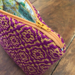 Load image into Gallery viewer, Magenta Cotton Handwoven Pouch
