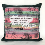 Load image into Gallery viewer, Measure of Love -  Pillow Cover with Handwoven Jacquard Tapestry
