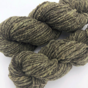 Olive Heather Hand-Dyed Chunky Wool Yarn