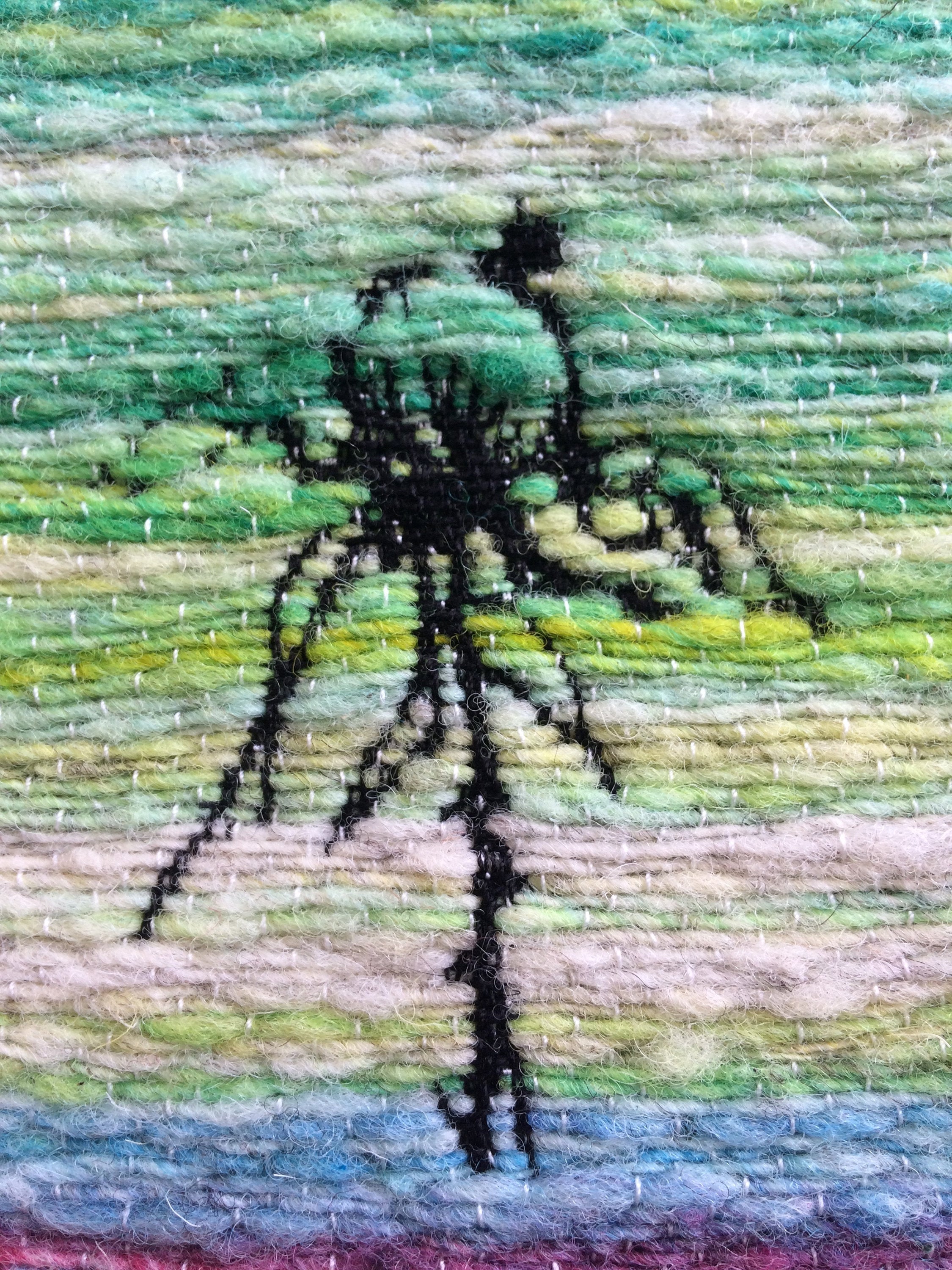 Nature - Murale Jacquard tissée à la main avec de la laine teinte et filée à la main