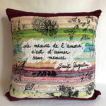 Load image into Gallery viewer, Measure of Love -  Pillow Cover with Handwoven Jacquard Tapestry
