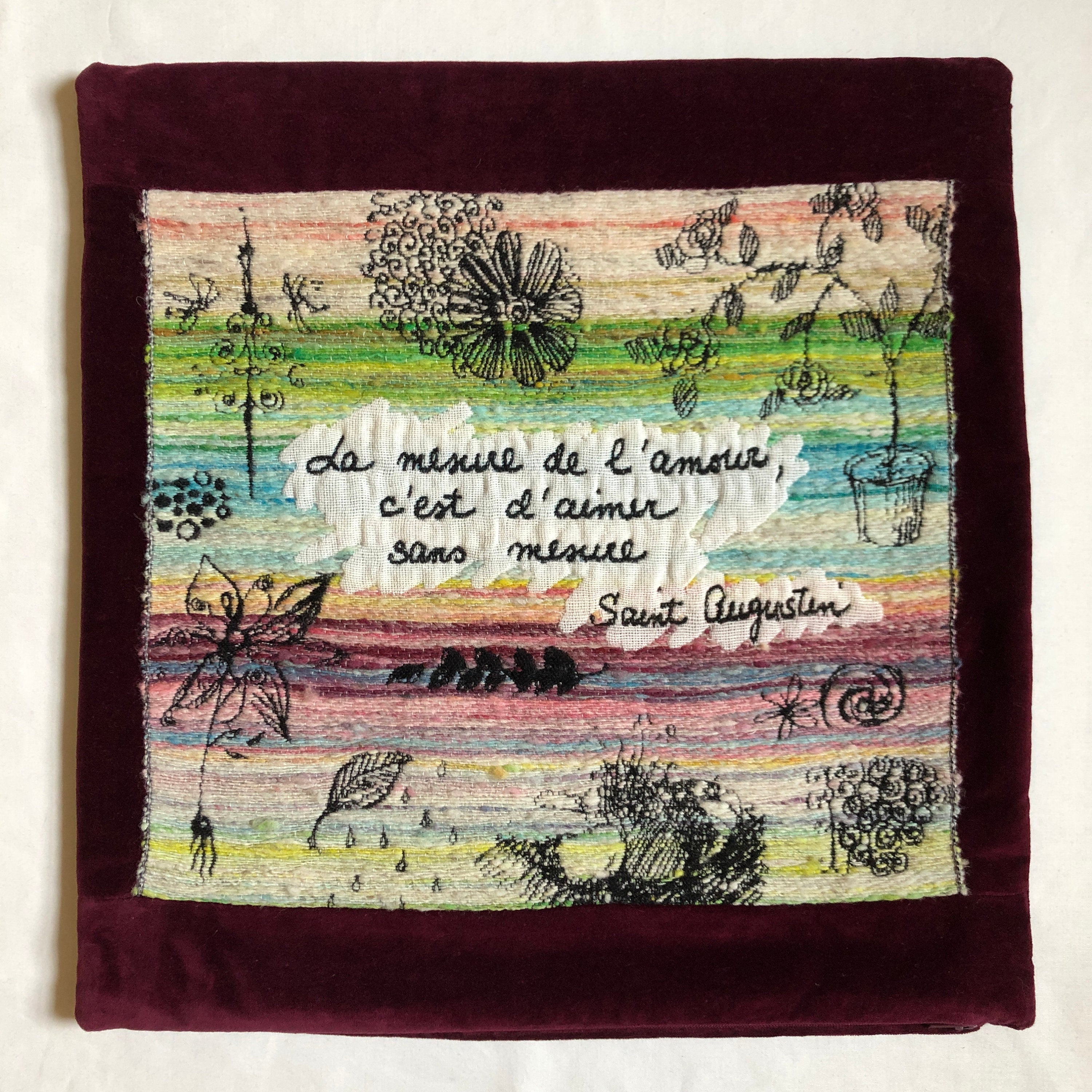 Measure of Love -  Pillow Cover with Handwoven Jacquard Tapestry