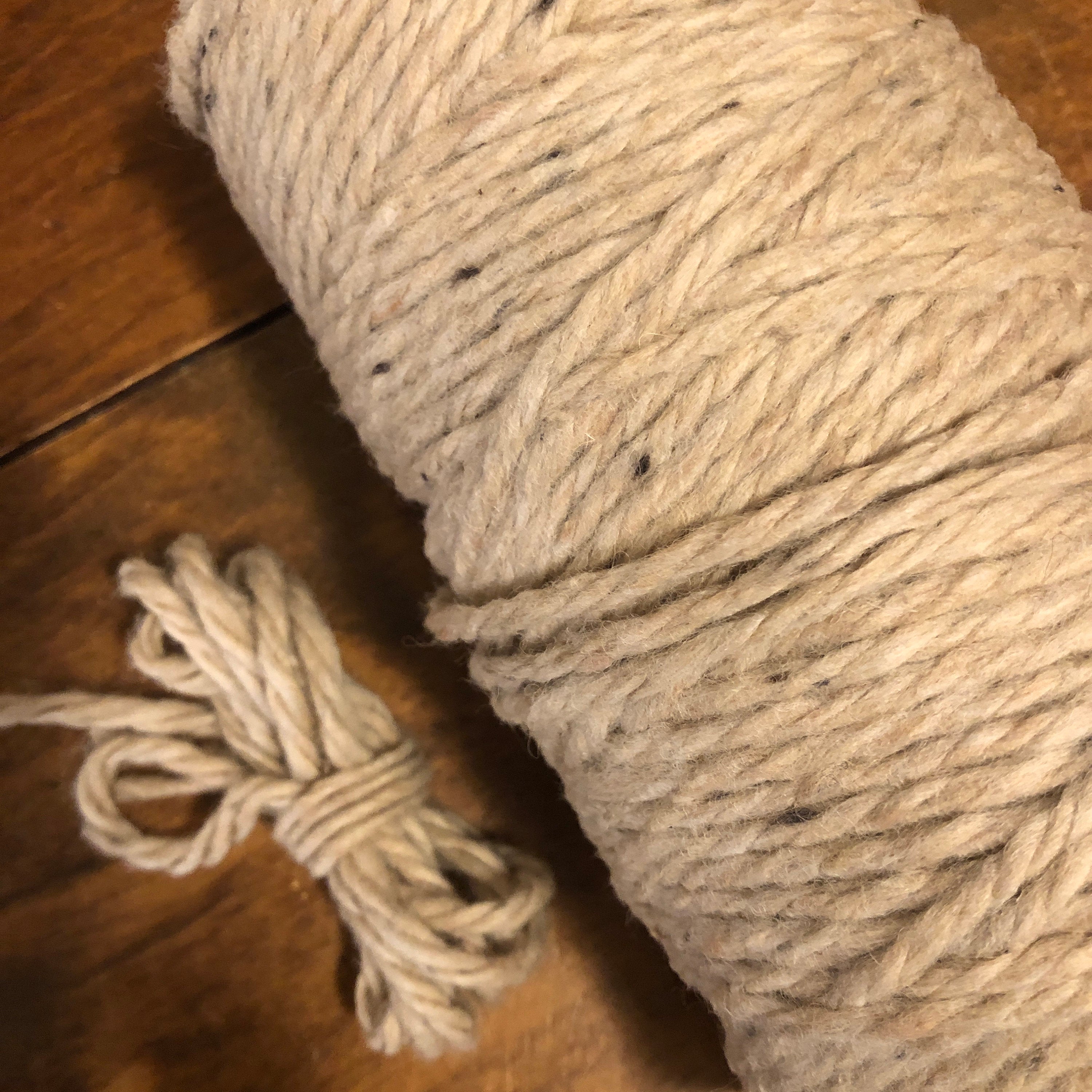 White Sheep Handwoven Rug, Wool & Cotton